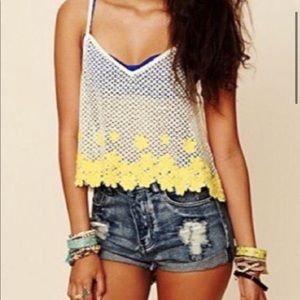 Free People Crochet Tank Top